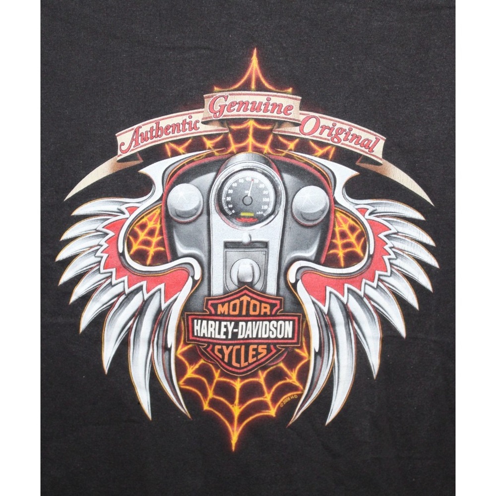 Harley Davidson T Shirt Mens Large Black Austin TX Central Texas Double Sided
